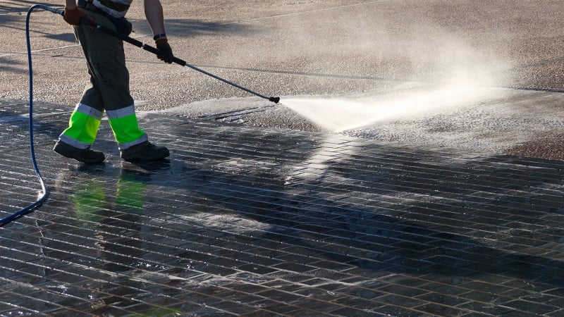 Pressure washing and exterior cleaning services in Vancouver North to restore building surfaces and walkways.
